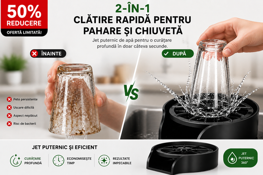 Jet Profesional pentru Clătirea Paharelor și Curățarea Chiuvetei