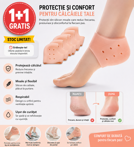 1+1 GRATIS Protecții din silicon pentru călcâie