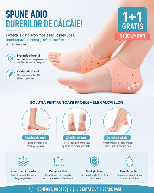 1+1 GRATIS Protecții din silicon pentru călcâie