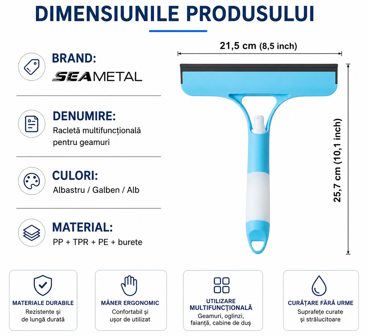 1+1 GRATIS Racleta pentru Geamuri 3 in 1